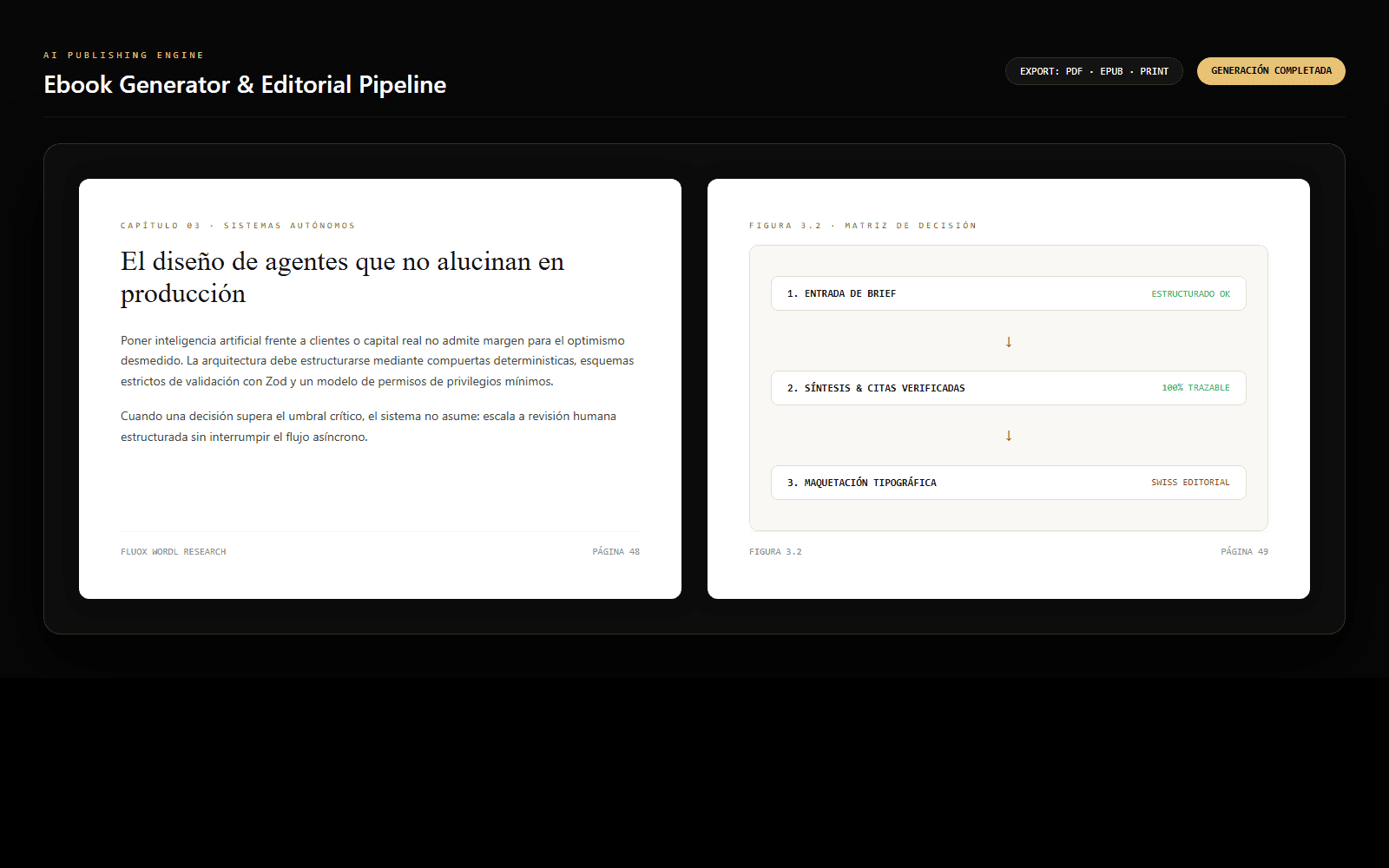 Ebook Generator — vista del producto